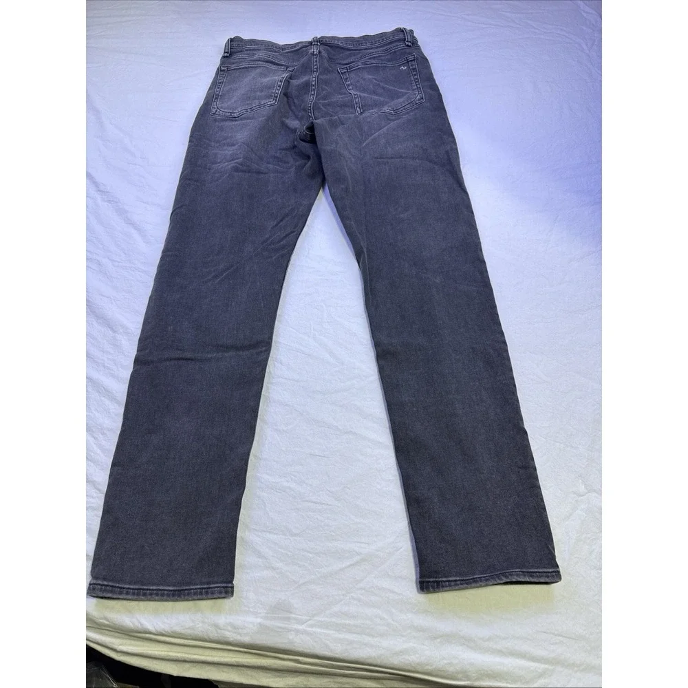 Rag & Bone Jeans Men's 33X32 Black BLACK  Fit 2  Slim Button ZIPPEr
